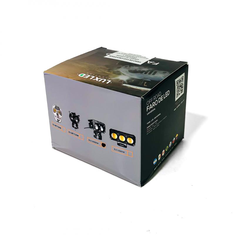 Imagen ilustrativa de RECTANGULAR DOBLE LUPA COLOR BLANCO Y AMBAR 12V / 24V MEDIDAS 7.3 CM * 6.4 CM * 6,8 CM