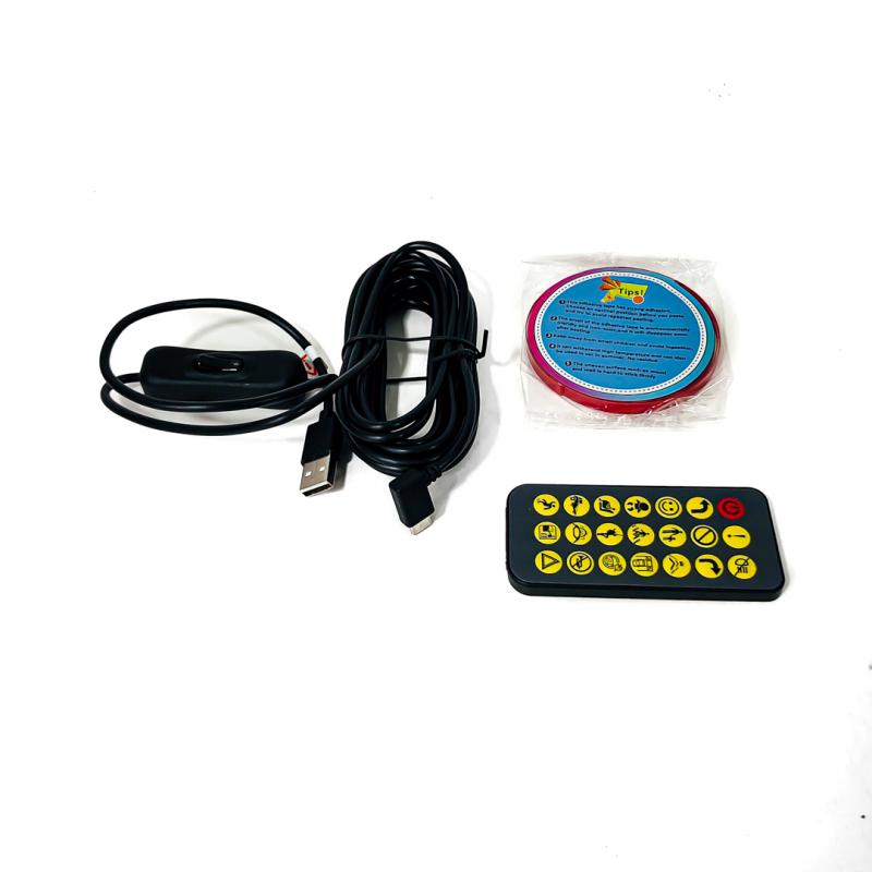 Imagen ilustrativa de PANEL RGB PARA USO EN PARABRISAS O LUNETA l 16*32 PIXELES MEDIDAS 7 X 17.3 cm 12V / 24V CONEXION USB BLUETOOTH CON APP Y CONTROL REMOTO