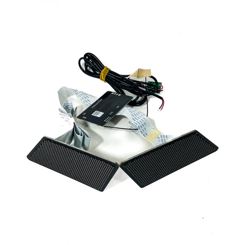 Imagen ilustrativa de JUEGO DE PANELES TRAPEZOIDALES 3.5" PARA USO EN PARABRISAS Y LUNETA CON CONEXION USB Y CONTROL DESDE APP