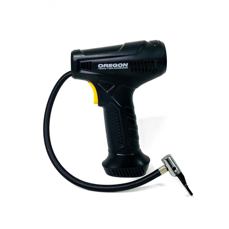 Imagen ilustrativa de COMPRESOR DE AIRE INALAMBRICO 80 WATTS CON LINTERNA Y MEDIDOR DE PRESION DE RUEDAS CON 3 TOMAS DE AIRE Y CARGADOR USB