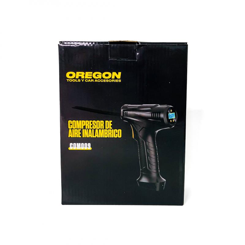 Imagen ilustrativa de COMPRESOR DE AIRE INALAMBRICO 80 WATTS CON LINTERNA Y MEDIDOR DE PRESION DE RUEDAS CON 3 TOMAS DE AIRE Y CARGADOR USB