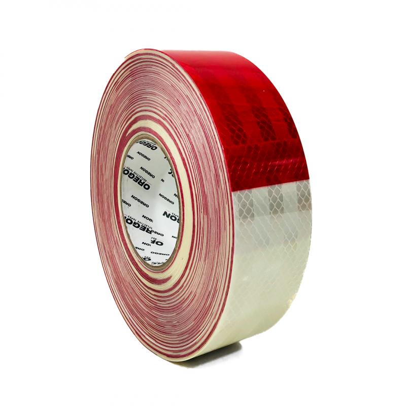 Imagen ilustrativa de CINTA REFLECTIVA 45 METROS X 5 CM COLOR BLANCO / ROJO RECTA