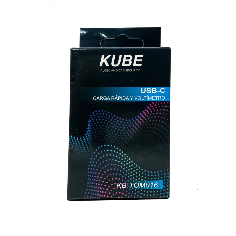 Imagen ilustrativa de TOMA DE CONEXION CON PUERTO USB / TIPO C 3.1AMP Y VOLTIMETRO PARA 12V / 24V POTENCIA MAXIMA 100 WATTS . INCLUYE KITS DE CABLES DE CONEXION. PESO 57 GRS MEDIDAS 4 CM X 4 CM X 6.2 CM