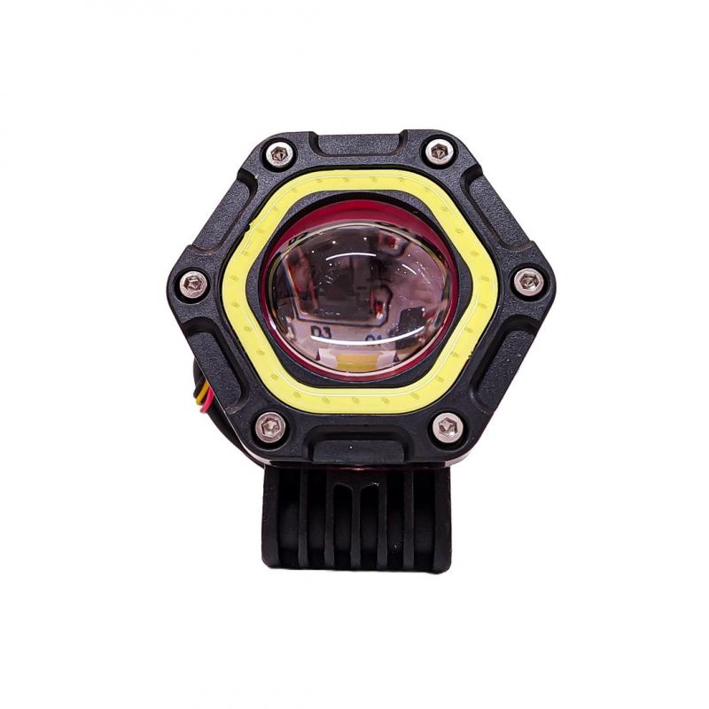 Imagen ilustrativa de LUZ LED BLANCA ESTABLE CON FUNCION FLASH Y OJO DE ANGEL BLANCO 9V-36V 1 LED - 40 WATTS MEDIDAS 58*65*100(mm