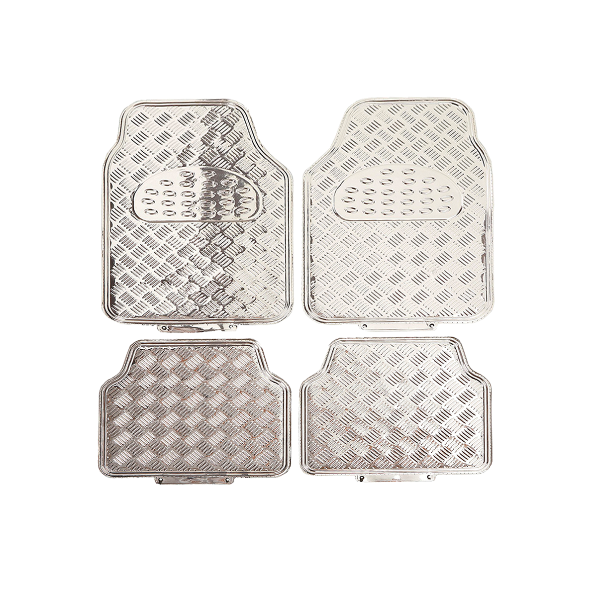 Imagen ilustrativa de ALFOMBRA PVC ALUMINIO METALIZADA MATE 4 PIEZAS