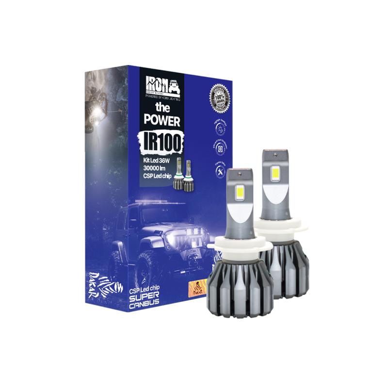 Imagen ilustrativa de KIT DE LED IR100 CANBUS H7 10MA GENERACION CHIP CSP SUPER CANBUS 60000 LUMENS 36 WATTS 12V CON COOLER