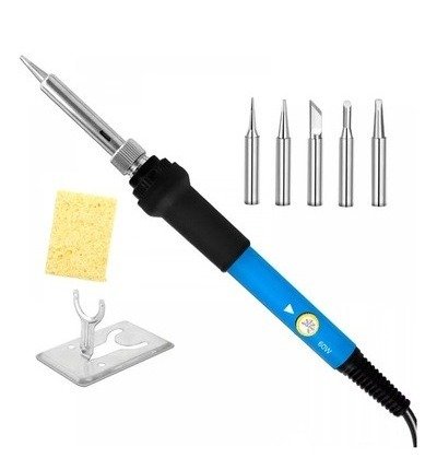 Imagen ilustrativa de SOLDADOR DE ESTAÑO LAPIZ 60W. REGULABLE + 6 PUNTAS INTERCAMBIABLES