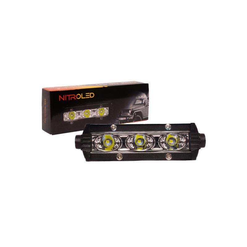 Imagen ilustrativa de BARRA 3 LEDS 9W 12/24V                                             10 x 2.95 x 4.65cm - OFF ROAD
