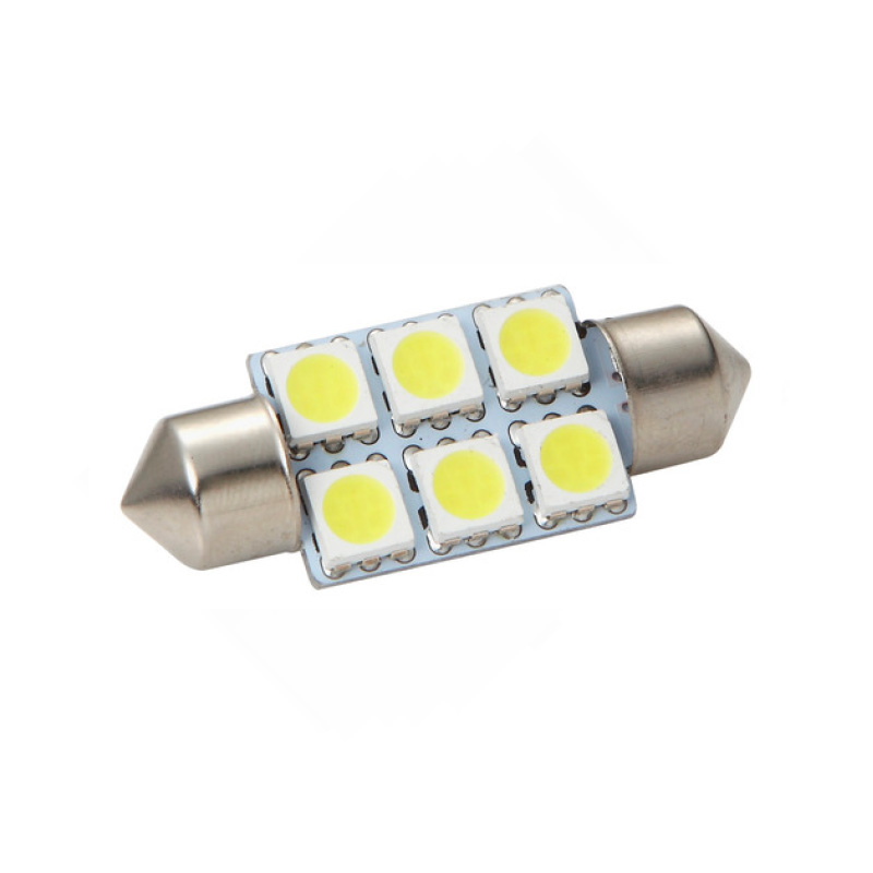 Imagen ilustrativa de LED TUBULAR 6 LED 39MM BLANCO 12V