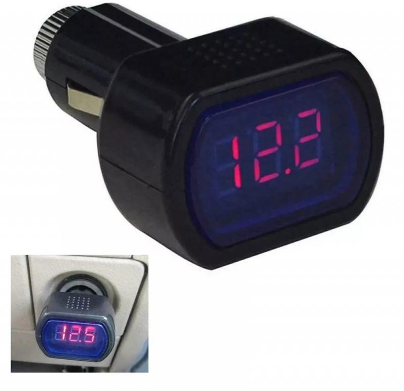 Imagen ilustrativa de ACCESORIO PARA CELULAR VOLTIMETRO DIGITAL 12V / 24V AZUL