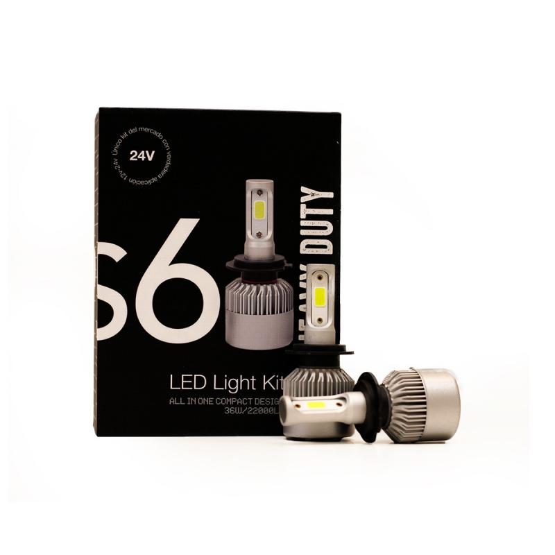 Imagen ilustrativa de KIT DE LED S6 HEAVY DUTY - 24V H3 12V - 24V HEAVY DUTY - 22000 LUMENS 36 WATTS