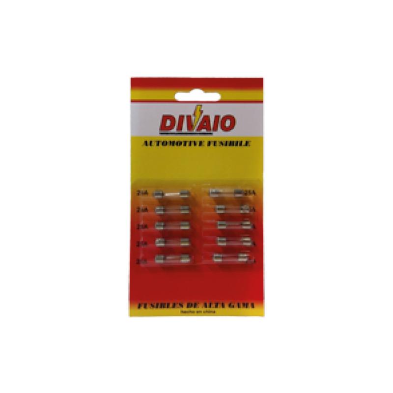 Imagen ilustrativa de FUSIBLE VIDRIO 25MM EN BLISTER POR 10 UNIDADES