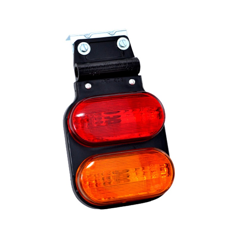 Imagen ilustrativa de Faro Delimitador lateral de lamp r5w. Cuenta con un anclaje de 2 bulon 3/16 x 3/4-tuerca/arandela.