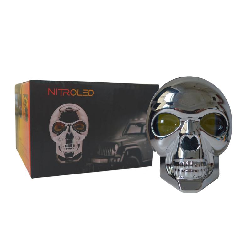 Imagen ilustrativa de FARO LED CALAVERA 12/24V OFF ROAD - BLANCA Y AMBAR Y FLASH