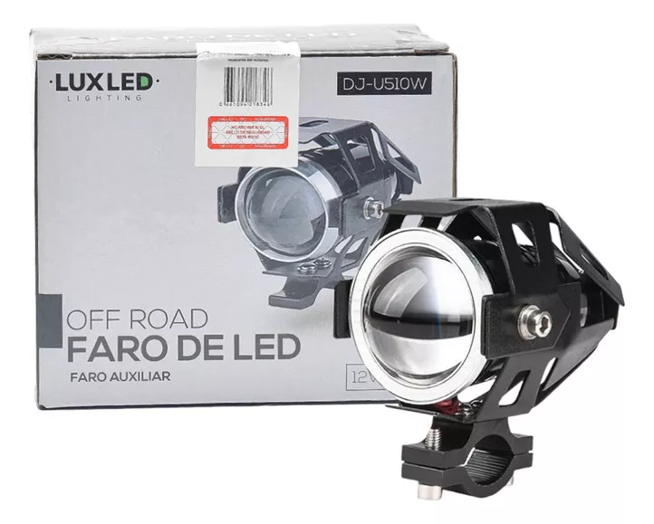 Imagen ilustrativa de FARO LED  REDONDO MOTO 12W 12v  WATERPROOF IP67  OFF ROAD - MEDIDAS 12 x 6 x 3cm
