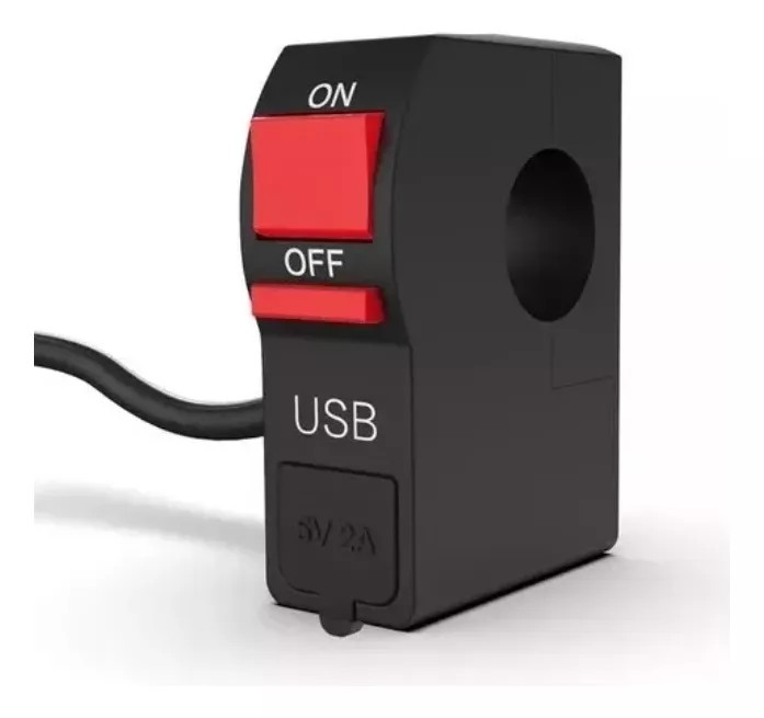 Imagen ilustrativa de Tecla Boton Switch Interruptor On/off Usb Motos