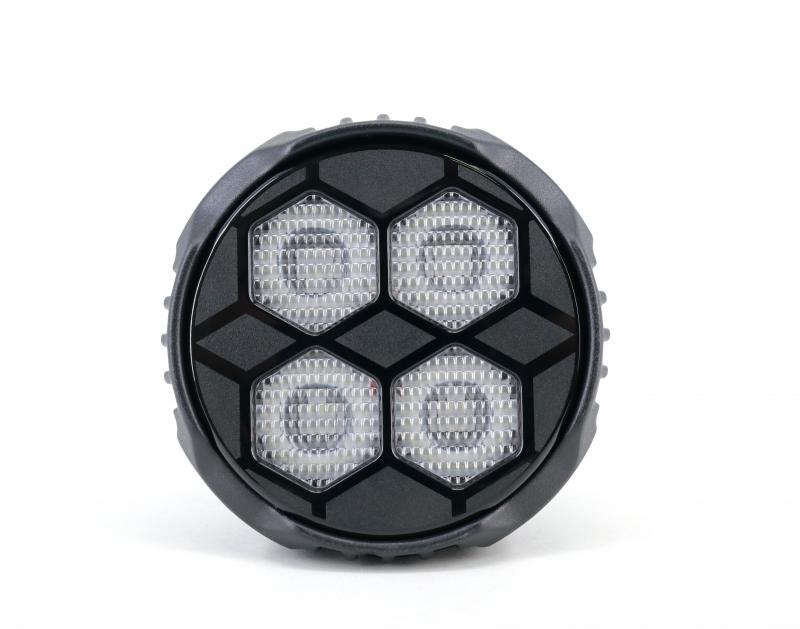 Imagen ilustrativa de FARO DE LED UNIVERSAL REDONDO 3,1 COLOR BLANCO - 40 WATTS - 4 CHIPS LED OSRAM LP/HF - 12V/24V