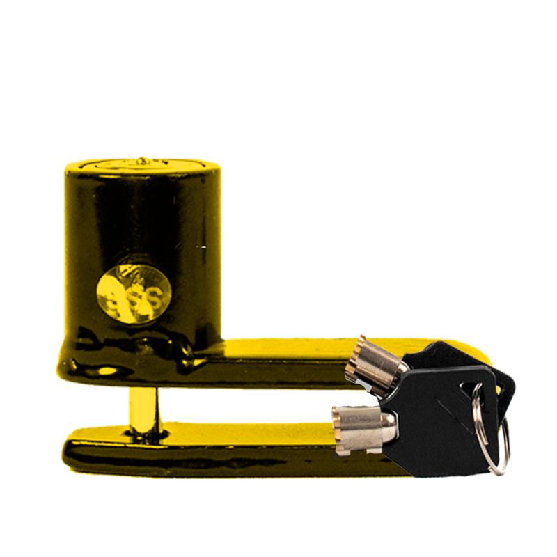 Imagen ilustrativa de TRABA DISCO DE MOTO economico                                       DOS LLAVES -  AMARILLO