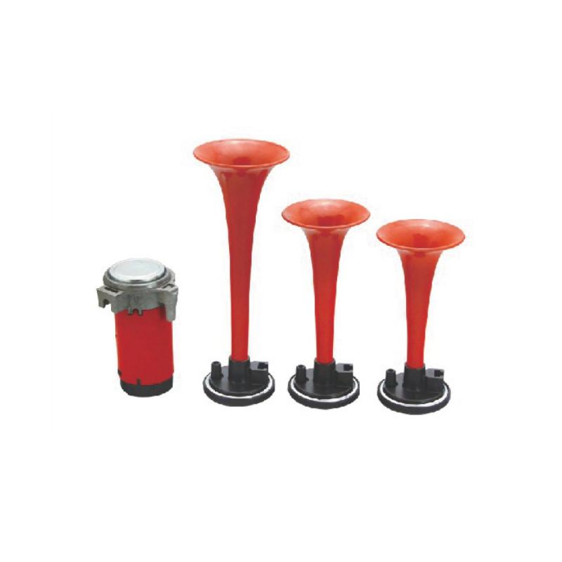 Imagen ilustrativa de BOCINA CON COMPRESOR CORNETA TRIPLE VOLTAJE 12V ENVASE POR JUEGO