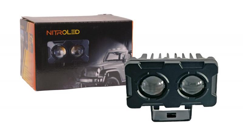 Imagen ilustrativa de FARO DE MOTO 12/24V - WATERPRROF IP 67                             OFF ROAD - BLANCA Y AMBAR y FLASH - MEDIDAS 7 x 3.5 x 4.5cm