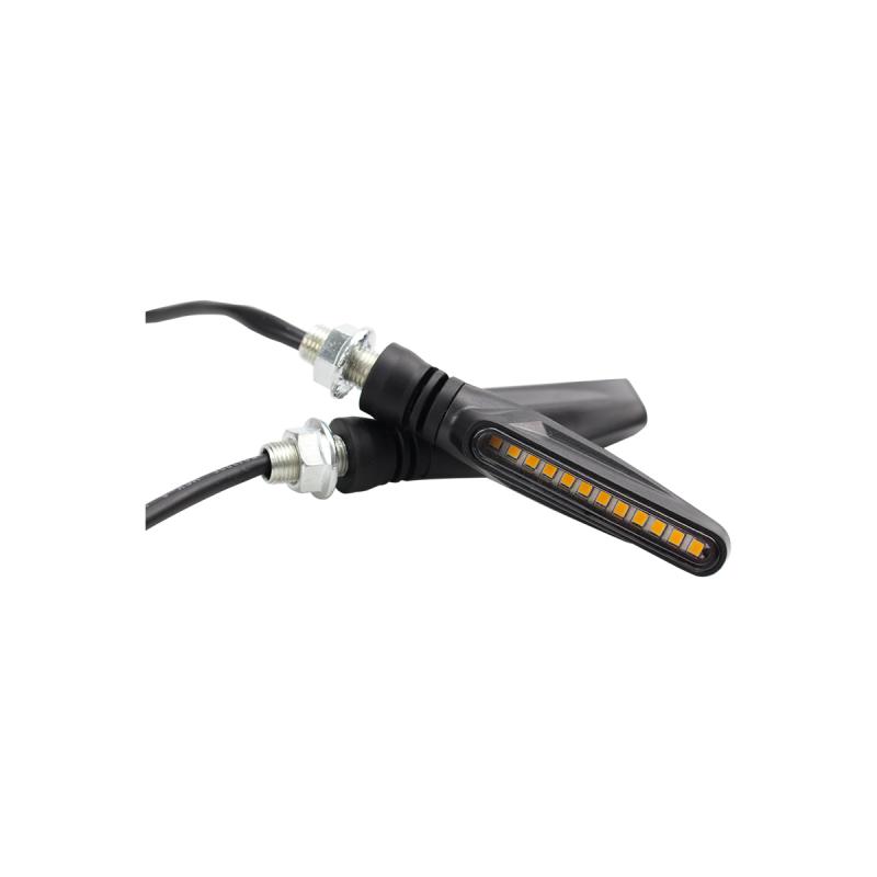 Imagen ilustrativa de FARO DE LED DE MOTO FARO DE GIRO UNIVERSAL AMBAR 12V 5W 1500 LUX JUEGO 2 UNIDADES