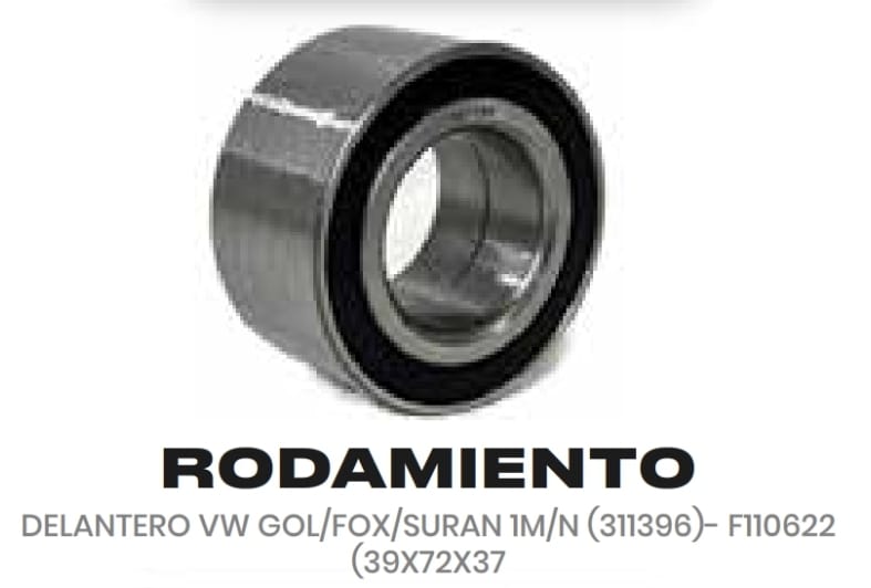 Imagen ilustrativa de DELANTERO VW GOL/FOX/SURAN 1M/N (311396)- F110622 (39X72X37