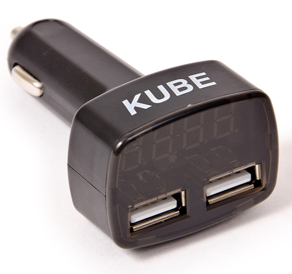 Imagen ilustrativa de VOLTIMETRO DIGITIAL + PUERTOS 2 USB INPUT:DC 9V-30V, 2USB OUTPUT: 5V 3100MA ROJO